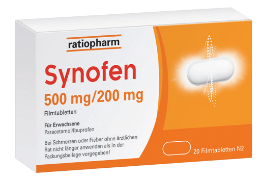 Synofen 500 mg/200 mg, 20 Filmtabletten