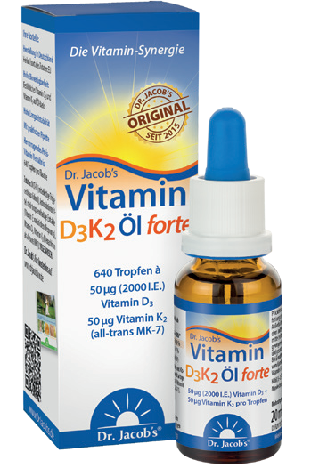 Dr. Jacob’s Vitamin D3K2 Öl forte, 20 ml